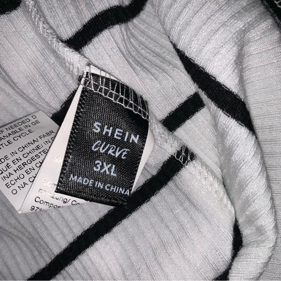 Women's Top Striped Print Raglan Sleeve Tee Shirts 3X striped, long-sleeve top - Picture 4 of 4